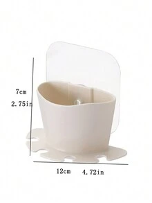 No Drill Toothbrush Holder Wall Mounted Bathroom Toothbrush Rack Organizer - Multicolor - View 6