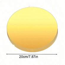 Acrylic Round Mirror Tray, Wedding Party Mirror Tray, Desktop Candle Plate Decor - Gold - View 11