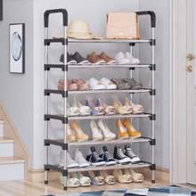 6Floor Simple Shoe Rack Multi-Layer Dustproof Household Door Shoe Cabinet Storage Space-Saving Assembly Small Shoe Rack - Black - View 2