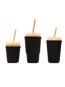 3 Packs Reusable Iced Coffee Sleeves - Insulator For Cold Beverages, Neoprene Cup Holder For /Dunkin Coffee