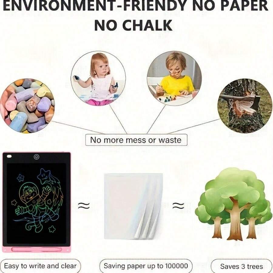 KIBEDI Baby Kid's Color LCD Writing Drawing Tablet Electronic Drawing