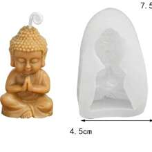 Molde De Silicone Para Vela Formato Buda - Branco - Visão 4