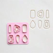 Geometric Hollow Earring DIY Mold, Soft Clay Earring Mold, Personalized Earring Gift