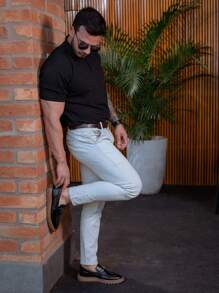 Men's Moccasin With Tractor Sole And Bridle Comfort And Elegance Modern Casual Social Men's Shoe - 咖啡棕 - 查看 5