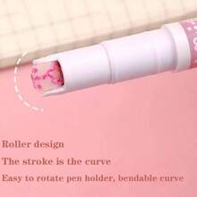 创意双头 6 色花形曲线轮廓记号笔、剪贴簿花卉边框记号笔、荧光笔、波形荧光笔，适用于 DIY、学生突出显示、记笔记、绘画、涂鸦、返校 - 多色 - 查看 8