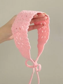 1 Băng đô ren cầu vồng ngọt ngào và cá nhân hóa, Phụ kiện phong cách INS mùa xuân/hè, Khăn xếp hoa phong cách đồng quê, Băng đô thủ công cổ điển của Pháp, Khăn trùm đầu móc hoa cúc dễ thương cho các buổi đi chơi của bé gái, Băng đô ngày lễ tình nhân, Phụ kiện tóc thu đông cho phụ nữ khi đi nghỉ, Khăn quàng cổ thanh lịch cho phụ nữ, Khăn trùm đầu mềm mại cho phụ nữ - Hồng - Xem 13