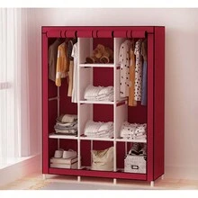 Portable Multifunctional Storage Closet Rack With Dustproof Canvas, Multi-Color Option, Fashionable Household Items, Clothes In The Bedroom And Things In The Living Room - Multicolor - View 3