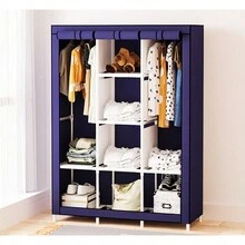 Portable Multifunctional Storage Closet Rack With Dustproof Canvas, Multi-Color Option, Fashionable Household Items, Clothes In The Bedroom And Things In The Living Room - Multicolor - View 9