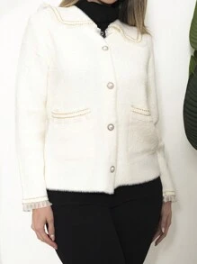 WOMEN'S BLAZER COAT - 白色 - 查看 5