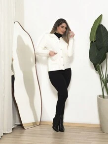 WOMEN'S BLAZER COAT - 白色 - 查看 4