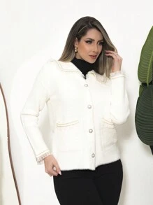 WOMEN'S BLAZER COAT - 白色 - 查看 3