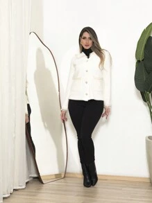 WOMEN'S BLAZER COAT - 白色 - 查看 2
