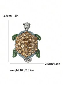 Shiny Rhinestone Turtle Brooches For Women Unisex Animal Pins Multi-Color Available Casual Party Accessories Gifts - Sea Turtles - View 10