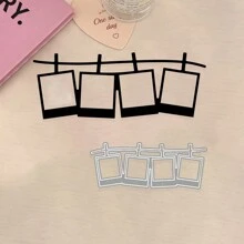 WUPARRSS 1 Piece Of New Cabinet Combination Decoration Creative Handmade DIY Metal Cutting Mold, High-Quality Carbon Steel Embossed Cutting Die Cardboard Production, Suitable For Scrapbooks, Album Frames, Cards, Envelopes, Invitations, Candle Light Boxes, Embossed Paper, Handmade Creative Production, Birthday Party Celebrations And Other Holiday Gifts Love Friendship Blessing Decoration Excellent Creative Design Cutting Mold - Silver - View 6