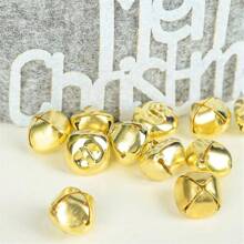 100pcs Craft Bells 0.6 Inch Tinker Bells, Jingle Bells, DIY Mini Bells, Loud Auspicious Sound, Suitable For Christmas Tree Decorations, Christmas Decorations, Party Gifts Decorations