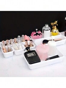 8 件装多功能文具收纳盒 - 大容量收纳盒，防水化妆盒，化妆品收纳盒，桌面收纳盒，办公用品收纳和组织，自由组合小物品收纳盒，厨房收纳盒，创意多用途塑料收纳盒，餐具收纳盒，化妆品收纳盒，桌面收纳盒，办公用品收纳和组织，自由组合小物品收纳盒，厨房，卧室，办公室，家居必备万圣节装饰、房间装饰、圣诞装饰、万圣节、万圣节装饰、圣诞节、万圣节装饰、圣诞装饰、秋季装饰、圣诞装饰、收纳、收纳 - 彩色 - 查看 8