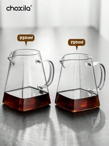 choxila 1 pieza Jarra de café de vidrio, Cafetera de goteo, Tetera transparente para hacer café manualmente para compartir, Tetera de gran capacidad para el hogar, Accesorios de café para volver a la escuela