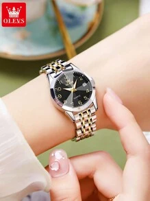 OLEVS. OLEVS Women Watches Luxury Fashion Ladies Quartz Watch Waterproof Luminous Date Stainless Stain Wristwatch Girlfriend Gift - one-size - View 11