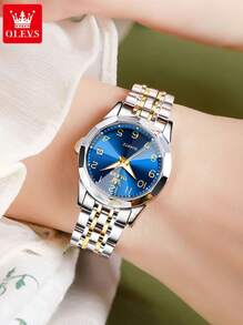 OLEVS. OLEVS Women Watches Luxury Fashion Ladies Quartz Watch Waterproof Luminous Date Stainless Stain Wristwatch Girlfriend Gift - one-size - View 6