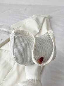 Plain Elegant Lightweight Shoulder Bag Suitable For Ladies Everyday Commute In Spring And Summer Valentines - White - View 6