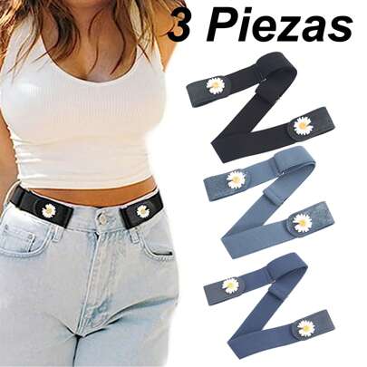 3 Piezas Cinturones para Mujer Casual Moda, Cinturon Vaquero Dama, Cinturones para Vestidos, Cinturones de Piel, Cinturones Vaqueros
