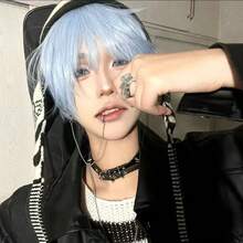 1 件装不锈钢假唇环带链耳圈动漫风格唇夹唇环耳洞身体饰品