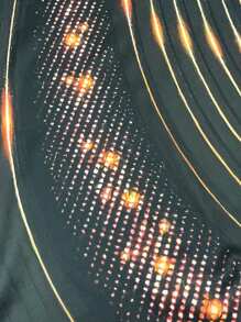 Men's Summer Black & Gold Cross Print Polo Shirt Half-Zip Collared Short-Sleeve Slim-Fit Top Gold Texture Breathable Fabric For Casual Faith-Themed Outfits