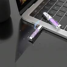 Mode Diamant Clé Usb 128gb Clé Usb Étanche 64gb Mémoire Bâton Mémoire Cel Usb 128gb  Usb Cadeau Violet