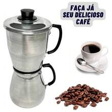 Economical Aluminum Steam Coffee Maker With Bakelite - 銀色 - 查看 3