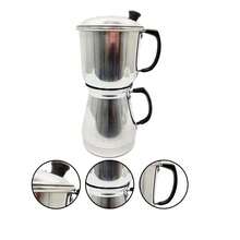 Economical Aluminum Steam Coffee Maker With Bakelite - 銀色 - 查看 2