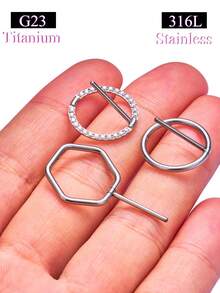 1 chiếc nhẫn núm vú G23 Titanium nhạy cảm dành cho các cặp đôi, tăng cường sự lãng mạn và gần gũi - Nhiều màu - Xem 6