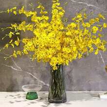6 件高品质假舞兰花，人造花家居装饰，适用于客厅、餐桌，黄色舞兰花花束 - 彩色 - 查看 9