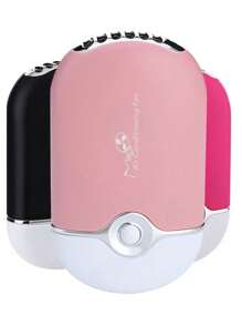 1pc Mini Eyelash Fan, Suitable For Eyelash Extension, Portable Eyelash Fan Dryer, Handheld Rechargeable USB Eyelash Fan, Built-In Sponge Cooling Air Conditioner Fan, Suitable For Eyelash Extension Manicure, Quick Drying Nail, Eyelash Extension Glue/Adhesive (1pc Pink) - Pink - View 2