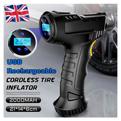 Car Tyre Inflator Pump Cordless Pump 12V Electric Car Tire Air Compressor Pump With LED Light Auto-Stop