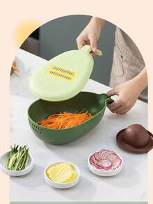 Slicer, Home Vegetable Slicer, Slicer, Scraper, Slicer, Potato Slice, Kitchen Utensil, Slicer, And Vegetable Cleaning Board - Multicolor - View 6