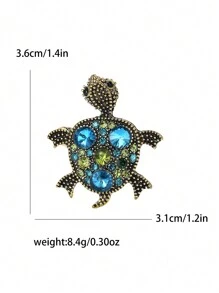 Shiny Rhinestone Turtle Brooches For Women Unisex Animal Pins Multi-Color Available Casual Party Accessories Gifts - Sea Turtles - View 20
