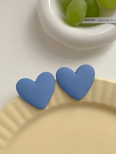 أقراط أكريليك قلبية الشكل هندسية كلاسيكية موضة قطعة واحدة، أسلوب كاجوال