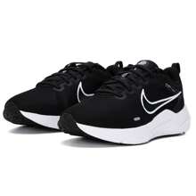 Nike Zapatillas de running Downshifter 12 para hombre, zapatos deportivos casuales, se recomienda solicitar media talla talla grande grande - Negro/Blanco/Oro Platino/Ceniza Oscura - Ver 5