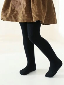1pc Children Thickened Velvet Pantyhose, Baby Warm Leggings, Girls Stirrup Tights For Autumn Winter