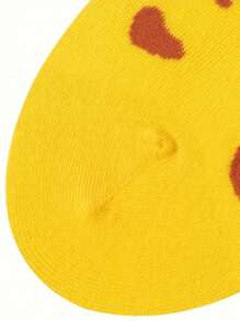 Cartoon Giraffe Socks, Novelty & Cute Mid Tube Socks, Women's Stockings & Hosiery, Fall - Orange - View 5