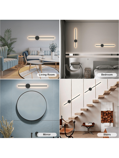 Nordic LED Wand Lamp Home Fixtures Remote Control Charging Bedside Minimalist Rechargeable Three s(Battery Capacity Claimed: 4000mAh) Of Verlichting Aluminium ation No Wiring Required Easy To Adjust Drilling Installation Living Room Kitchen Isl Bedroom view 7