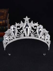 1 pieza Corona con calavera de rhinestones apta para Halloween y otros festivales - media corona - Ver 9