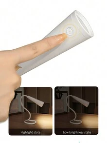 LED创意折叠灯可充电软管暖光白光轻便书灯，软管和灯管可分开使用便携式手电筒 - 3 in 1 Light Colors - 查看 4