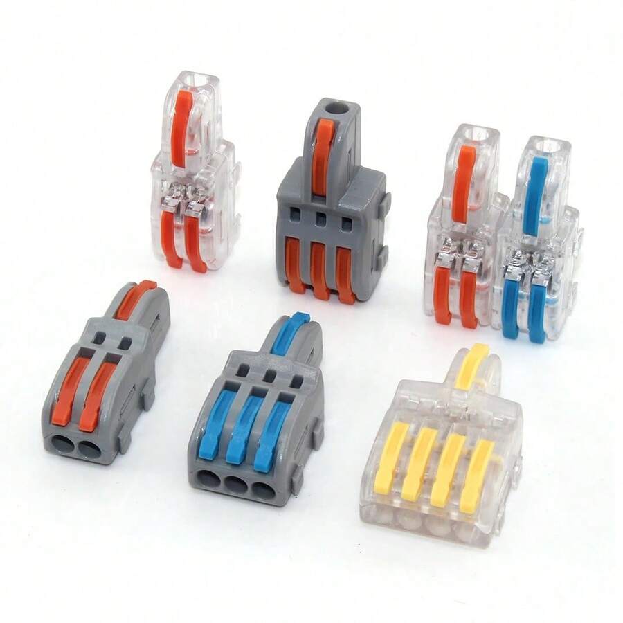 10 Pcs Mini Quick Wire Cable Connectors Universal Compact Spring
