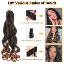 55cm French Curly Braiding Hair Loose Wavy Bouncy French Curl Braiding Hair Extensions 80g/Pack Synthetic Crochet Hair Extensions