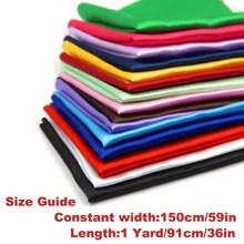 按码出售新娘纯色缎子面料适用于婚纱时尚 DIY 工艺品服装圣诞装饰服饰工艺品窗帘丝滑闪亮缎子