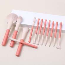 KIT 12 Makeup Brushes For Concealer, Eyeshadow, Highlighter, Blush, Powder024-143 - Beige - View 2