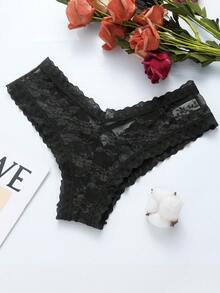 3 Quần tam giác hở lưng gợi cảm cỡ lớn cho nữ, quần lọt khe ren cỡ lớn - Nhiều màu - Xem 3