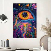 Vivid Eye Wooden Framed Canvas Painting Wall Art Prints For Home Decoration, Living Room & Bedroom, Festival Party Decor, The Best Gifts, Ready To Hang - A - 查看 4