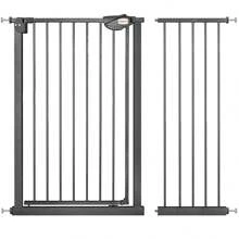 UBRAVOO Baby Gate For Doors And Stairs, Height 100 Cm, Pet Gate, Automatic Closure, Triple Locking - Black 105-114CM - View 7